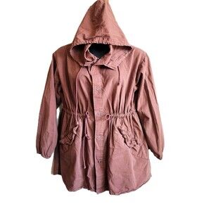 Free People Size Small Brown Anorak Jacket Lightweight Spring